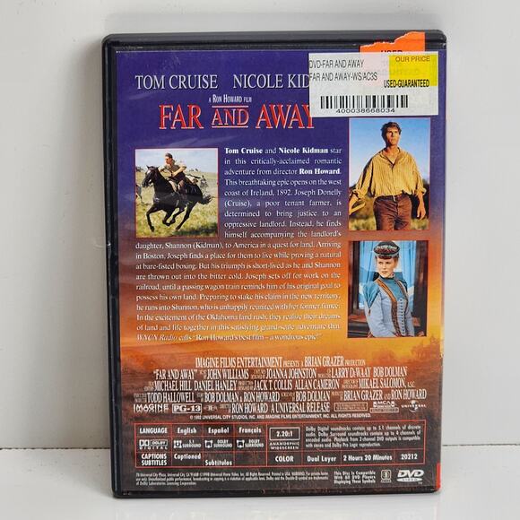 Far and Away (1992 / Widescreen) Tom Cruise & Nicole Kidman DVD Movie - Picture 2 of 6